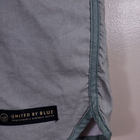 United By Blue Boardshorts Mens 36" Kingfisher Scallop Gray Organic Cotton Blend - Picture 4 of 11